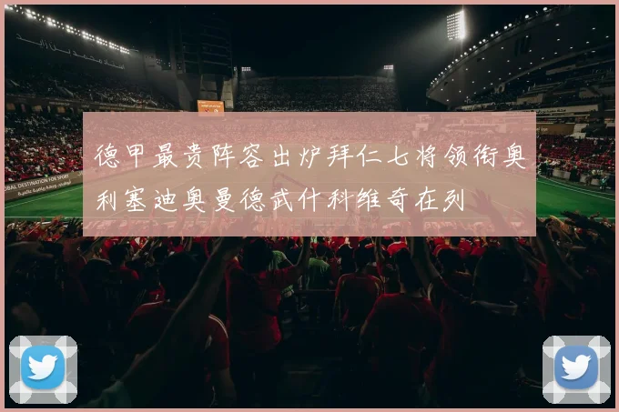 德甲最贵阵容出炉拜仁七将领衔奥利塞迪奥曼德武什科维奇在列